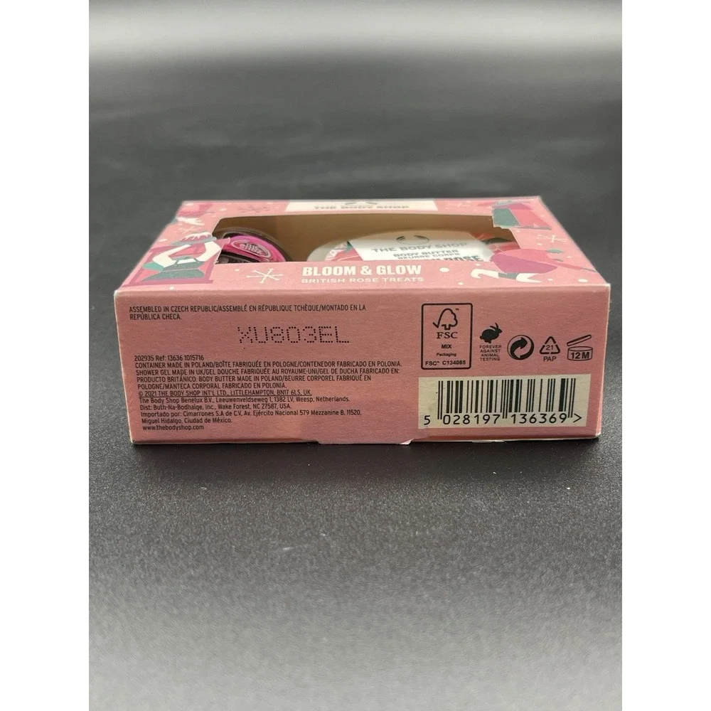 The Body Shop British‎ Rose Gift Set Bloom & Glow Body Butter Shower Gel